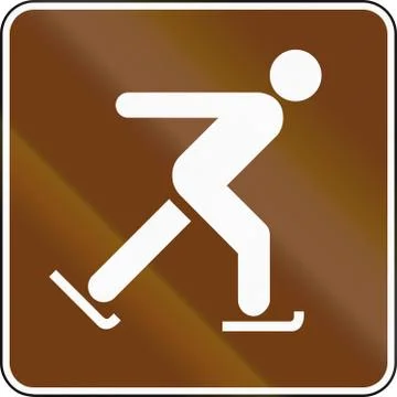 United States MUTCD guide road sign - Ice-skating Stock Illustration