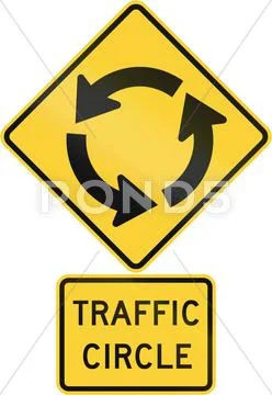 United States MUTCD road warning sign assembly Stock Illustration