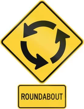 United States MUTCD road warning sign assembly Stock Illustration