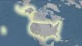 United States outlined and glowed. Neighbourhood. Elevation 4k or 4k+ Resolution