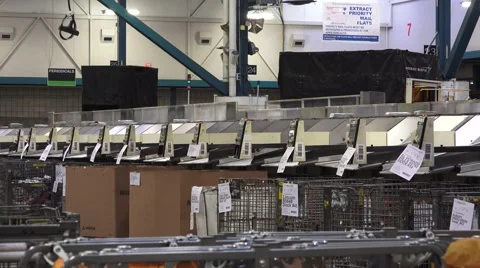 United States Post Office, sorting by zip code Stock Footage 46095983