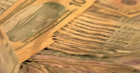 United States Reserve Notes Background Stock Footage 65280036