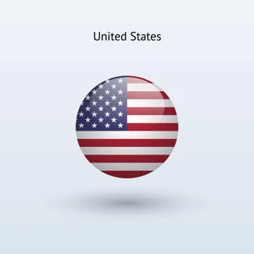 United States round flag. Vector illustration. Stock-Illustration