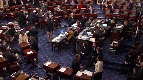 United States Senate Floor Voting Session Stock Footage