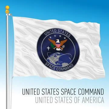 United States Space Command flag, USA 库存插图