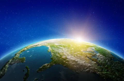 United States from space Illustrazione stock