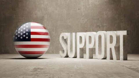 United States. Support Concept. Stockillustratie