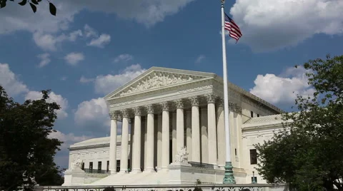 United States Supreme Court Building in Washington, DC Stock Footage