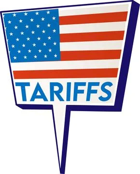 United States tariffs icon. vector illustration Stockillustratie