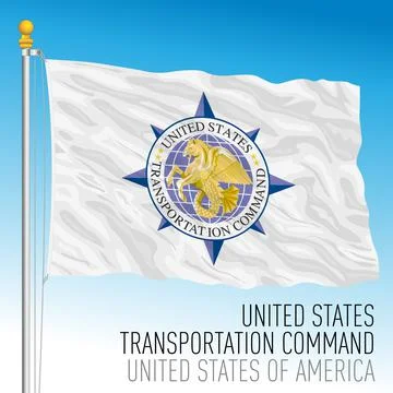 United States Transportation Command flag, USA 스톡 일러스트