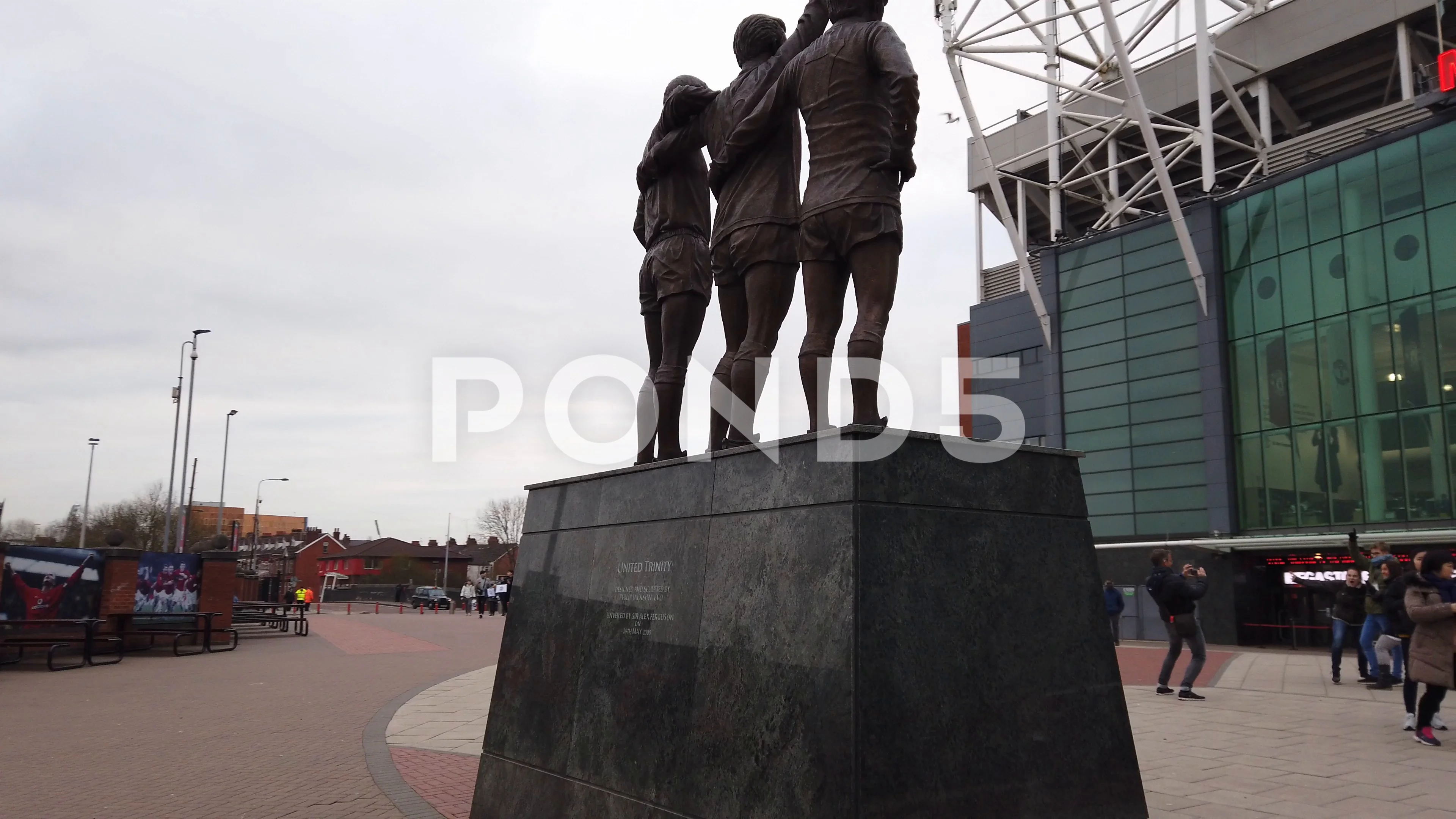 United Trinity Statue At Manchester Unit Stock Video Pond5