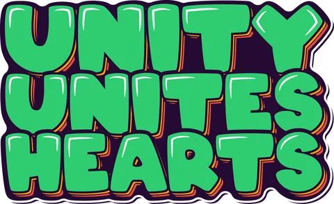 Uniting Hearts Unity Vector Stock Illustration