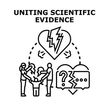 Uniting scientific evidence for solving difficult problems Stock Illustration