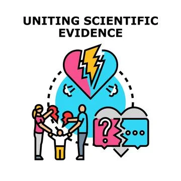 Uniting scientific evidence for solving difficult problems Stock Illustration