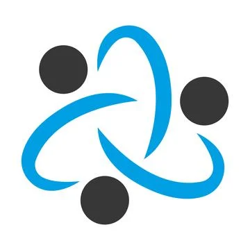 Unity and Connection Abstract Logo for Teams, Networking, and Collaboration Stock Illustration