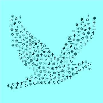 Unity birds sample logo Stock Illustration
