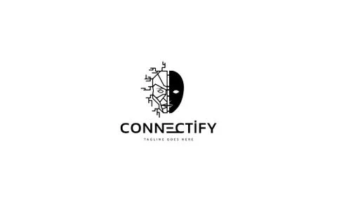 Unity black logo Illustrazione stock
