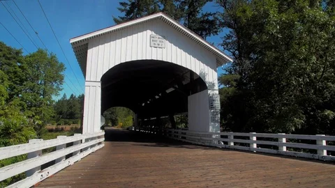 Unity Bridge Lane County, Oregon v.2 Video stock 80038326