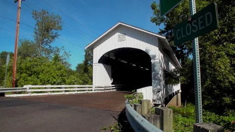 Unity Bridge Lane County, Oregon  Video stock 80038653
