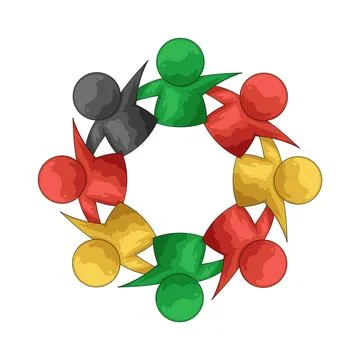 Unity circle illustration Stock Illustration