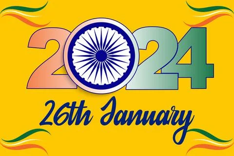 Unity in Colors: India's 75th Republic Day Celebration! Stock Illustration