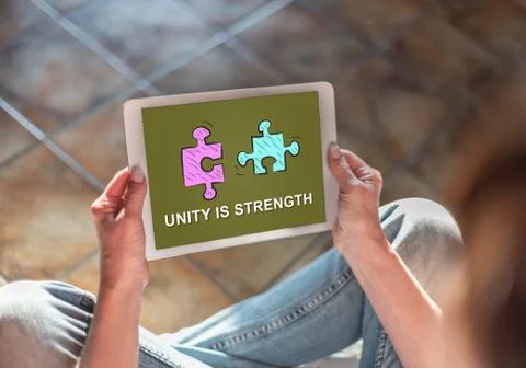 Unity concept on a tablet Stock-Fotos