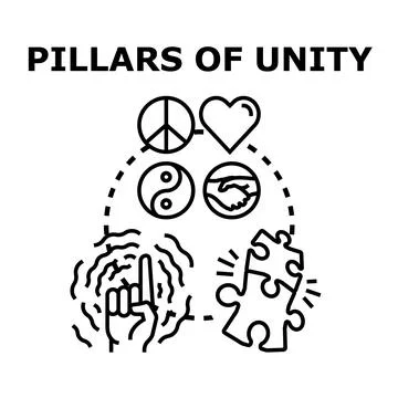 Unity concepts building strength and connection Stock Illustration