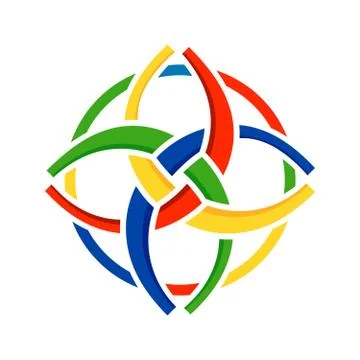 Unity In Diversity Circular Symbol Design Stock Illustration