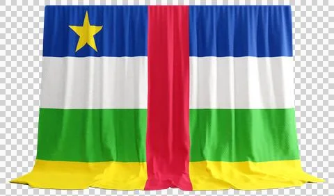 Unity framed in Central African Republics 3D flags Elevate cultural events .. Stock Illustration