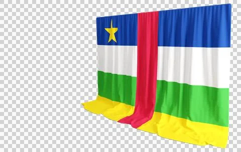 Unity framed in Central African Republics 3D flags Elevate cultural events .. Stock Illustration