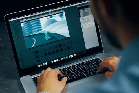 Unity game engine software Stock Photos