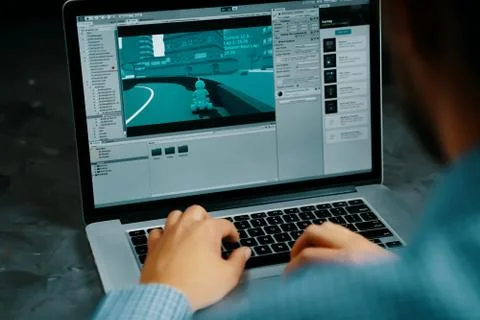 Unity game engine software Stock Photos