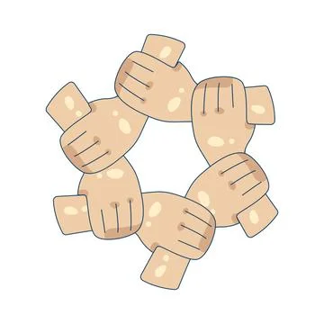 Unity hands Ilustración de archivo