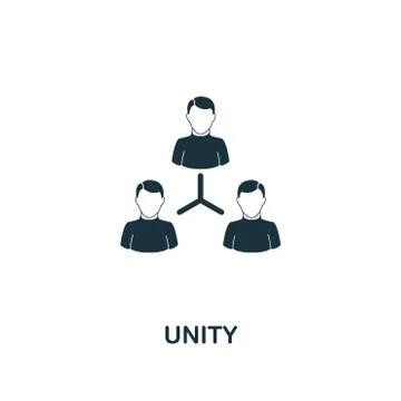 Unity icon. Premium style design from teamwork icon collection. UI and UX. Pixel 库存插图