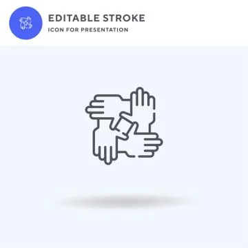 Unity icon vector, filled flat sign, solid pictogram isolated on white, logo Stock Illustration