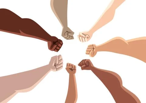 Unity of People on White Stock Illustration