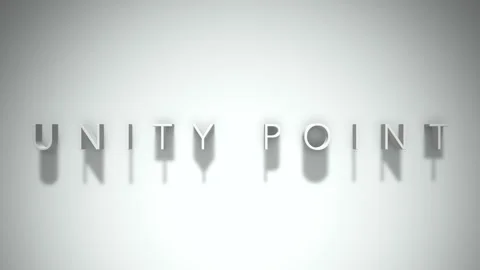 Unity point 3D title animation with shadows on a white background Stock Footage 297274744