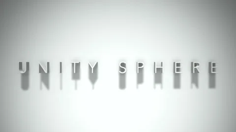 Unity sphere 3D title animation with shadows on a white background Stock Footage 297856560