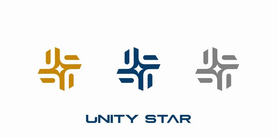 The Unity Star logo design is modern and professional Stock Illustration