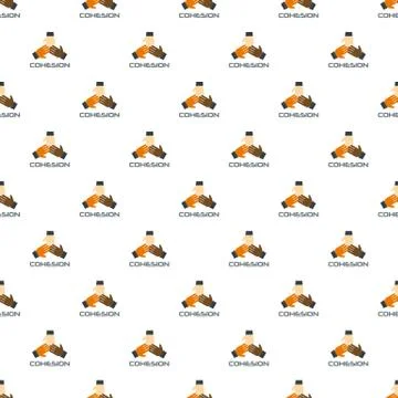 Unity teamwork pattern seamless vector Stock Illustration