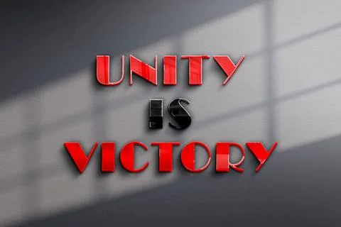 Unity Text design concept Stock Illustration