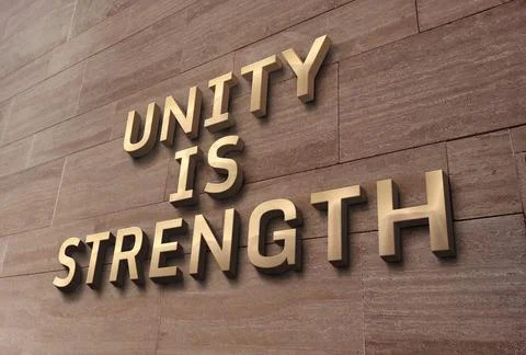 Unity Text design concept Stock Illustration