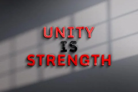 Unity Text Design Stock Illustration