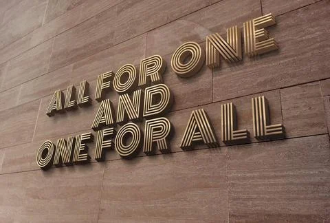 Unity Text Design Stock Illustration