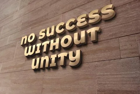 Unity Text Design Stock Illustration