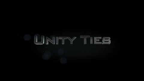 Unity Ties title metal text on black alpha channel background Stock Footage 295903787