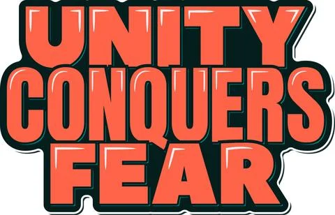 Unity Triumph Vector Lettering Stock Illustration