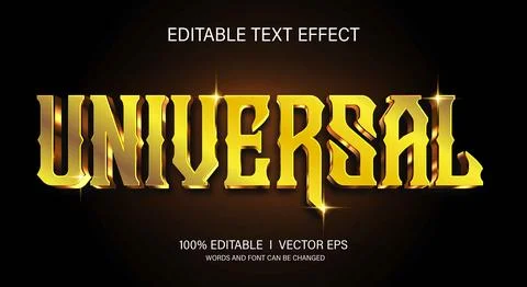 Universal 3d vector text effect with modern style design Stock Illustration