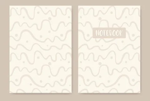 Universal abstract elements template for notebook cover 库存插图