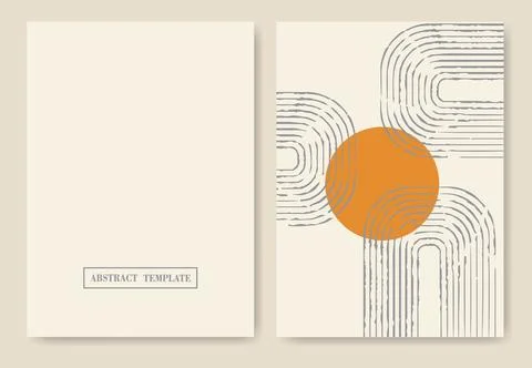 Universal abstract pastel colored template for notebook cover. Illustrazione stock